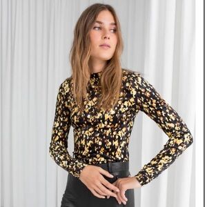 & Other Stories Velvet Mock Neck Top 6